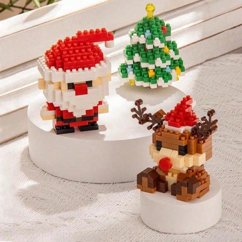 Santa Claus Design Building Blocks Toy, 1 Count Cute Micro-particle Building Bricks Ornament, Snowman & Reindeer Creative Desktop Decoration for Home Office #TOP PICKS Santa Claus Design Building Blocks Toy, 1 Count Cute Micro-particle Building Bricks Ornament, Snowman & Reindeer Creative Desktop Decoration for Home Office #TOP PICKS