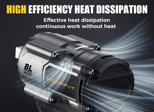 SOARFLY 1200NM (900FT-LBS) Cordless lmpact Wrench, For Automobiles, Trucks, 2x 4.0Ah Batteries, Fast Charger, 3000RPM, 5 Sockets & 1 Extension Bar