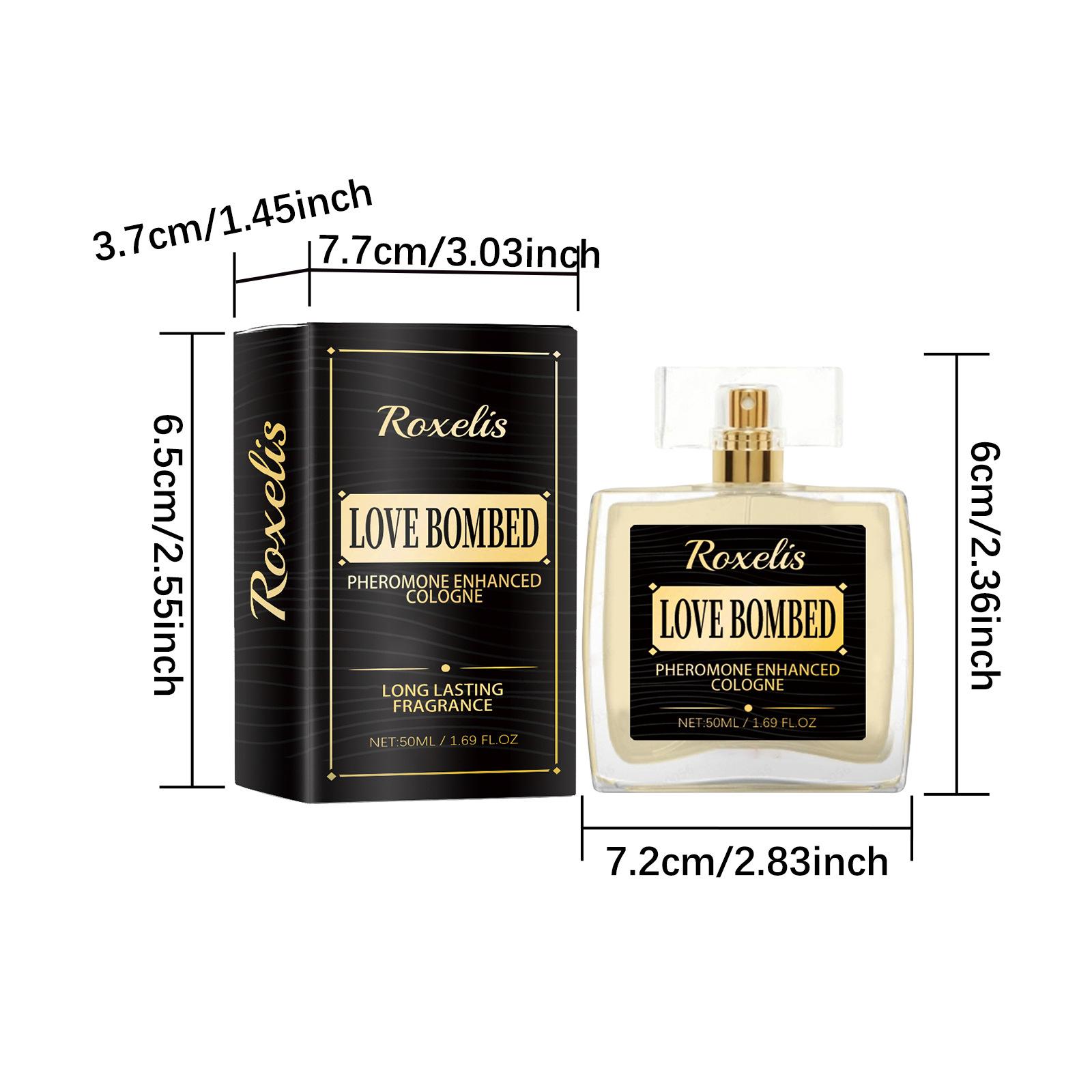 Roxelis Men's Liquid Fragrance - 50ML Portable Fresh Light Scent, Mild Non-Irritating Long-Lasting Perfume with Glycerin, Zanthoxylum & Pepper Seed Extracts, Ideal Birthday Gift for Him, Great for Dating, Liquid Men's Fragrance