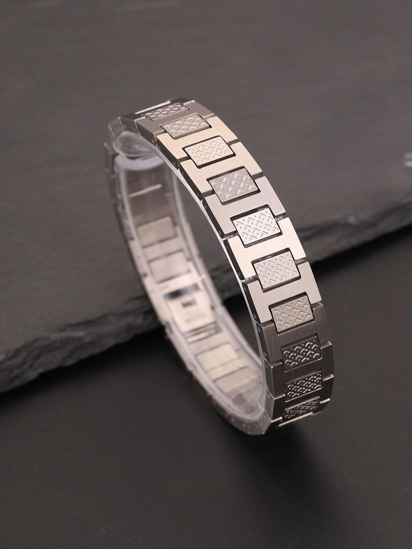 Fashion Retro Stainless Steel Crocodile Strap Bracelet, Ideal for Men's Daily Wear, Perfect Gift for Friends, Boyfriend, Father's Day