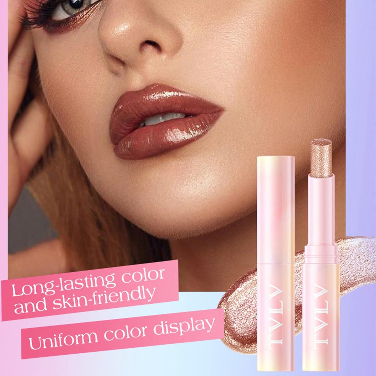 6 Color Crystal Jelly Highlighter Stick, Waterproof Long-Lasting Eyeshadow Pen, Perfect Valentine's Day Gift, Smooth Application