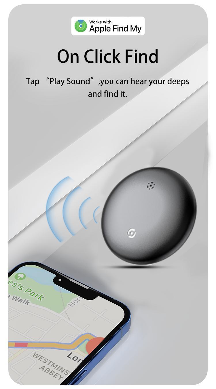 Mini GPS Tracker, iOS "Find My" Tracker (iOS Only), for Vehicles, outdoor, camping. Magnetic Waterproof Case, No Monthly Fee Effortlessly Super Battery Life