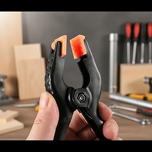 12-Pieces Black Sturdy Self-Tightening Spring-Loaded Plastic Clamps (2.5in & 3.5in) - Heavy-Duty Reinforced Nylon, Lightweight Grip, Easy to Adjust Jaw Pads, Flexible Splints for Balloon Arch, Photography, Daily Use, 12 Clamps