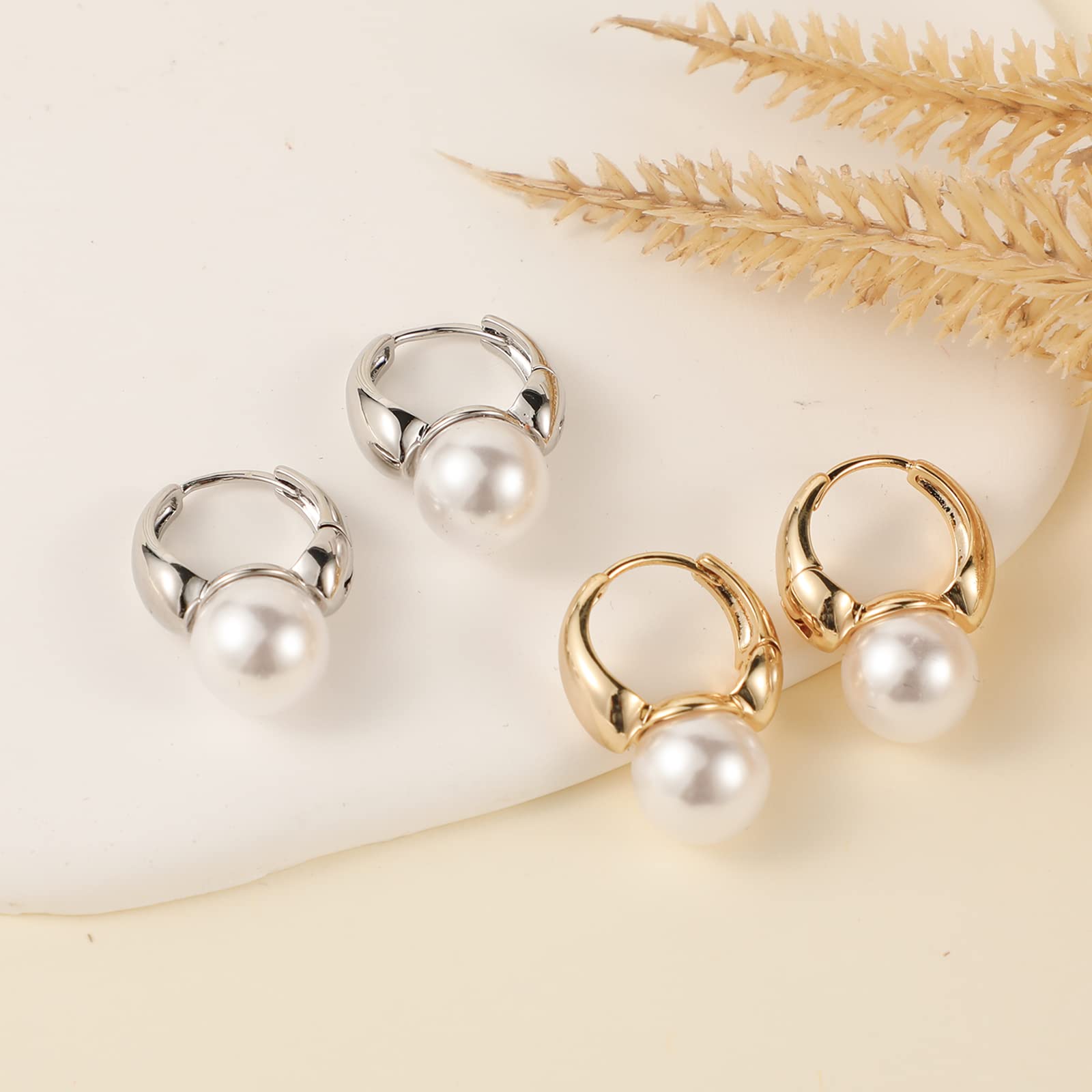 The dangling pearl earrings are great gifts for Mom, Grandma, Wife, Daughter or Sister. The small gold hoop earrings are best choice for Anniversary The dangling pearl earrings are great gifts for Mom, Grandma, Wife, Daughter or Sister. The small gold hoop earrings are best choice for Anniversary