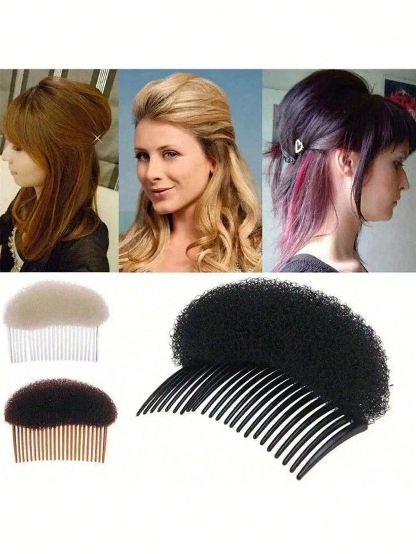 Fluffy Sponge Hair Cushion Volumizing Root Lift Tool ，Hair Accessories for Girls Hair Volume Invisible Hair Pad, On Both Sides Heightening Invisible Sponge Back Head Hair Comb, Sponge BB Hair Clip Headpiece - DIY Dry Hair Styling, Natural Look Voluminous