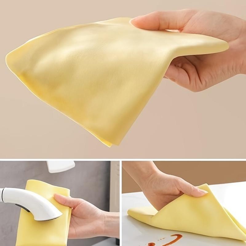 Premium 6-Pack Shammy Cloth for Car Drying or Daily Cleaning Reusable Cleaning Cloths Absorbent Detailing Cloth Super Absorbent Suede Towel Reusable Shammy Towel for Car - Scratch-Free Car Drying Towel No Water Marks