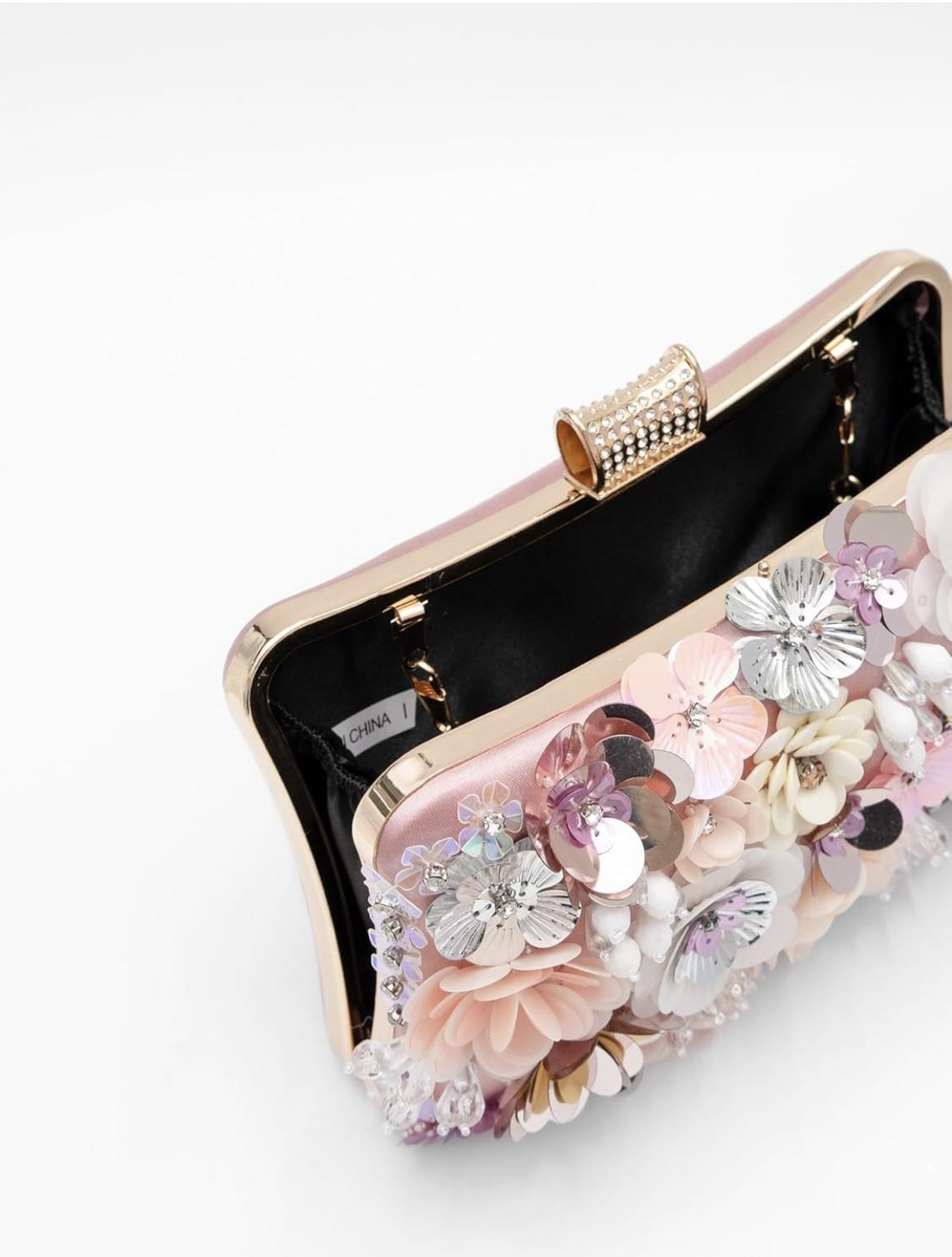 Handmade Beaded Embroidered Floral Clutch Bag, Woman Handbag,Elegant Evening Accessory, Christmas Eve Essentials,Christmas Gifts for Her,Luxury Party Purse, Women's New Year Gift, Valentine's Day Present，Graduation present.