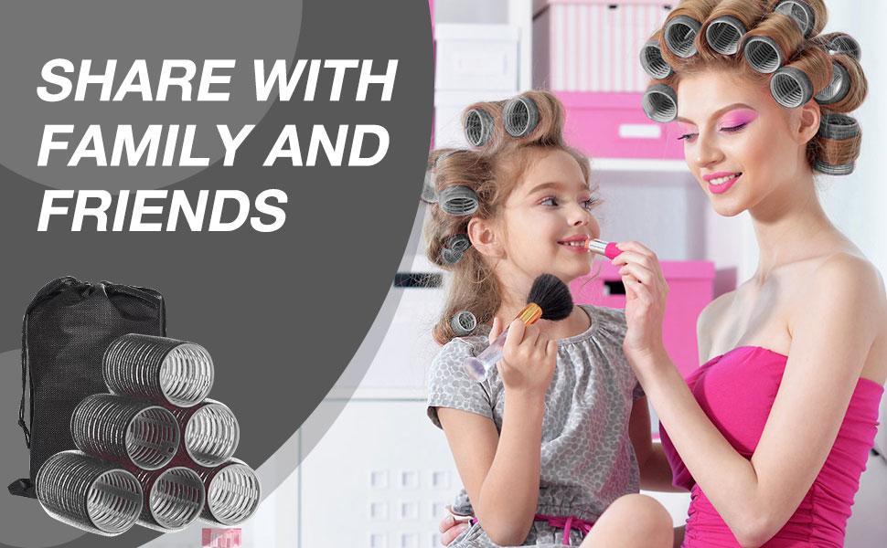 2026 Lightweight Hair Curlers & Clips Set, 48pcs/set Including 24 Rollers & 24 Clips,Heatless Hair Styling Tools for Long, Medium & Short Hair, Heatless Curls, Heatless Styling Kit & Hair Curling Rods