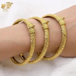 XUHUANG 3PCS/lot Luxury Jewelry Plated Bracelet Bangle Indian Jewellery Gold Plated Bangle Wedding Gift Wholesale Designer Gift