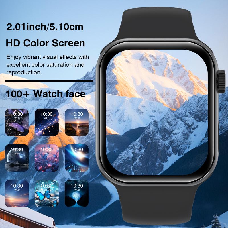 2026 New Smart Watch HD Touchscreen - Wireless Calling, Camera & Music Control, Multi-Sport Modes, Alarm/Call-SMS Alert, Custom Display, iOS Android Compatible, Sport Smartwatch (Unisex)