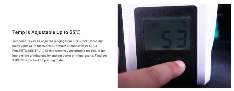 SUNLU Official Filament Dryer S1 Plus, 3D Printing Assistant Black Friday sales Built-in Circulation Fan, Filament Dryer Box Storage Box for 3D Printer Filament 1.75 2.85 3.00, S1 Plus White suit for bambu filament Black Friday sales Christmas  gitf