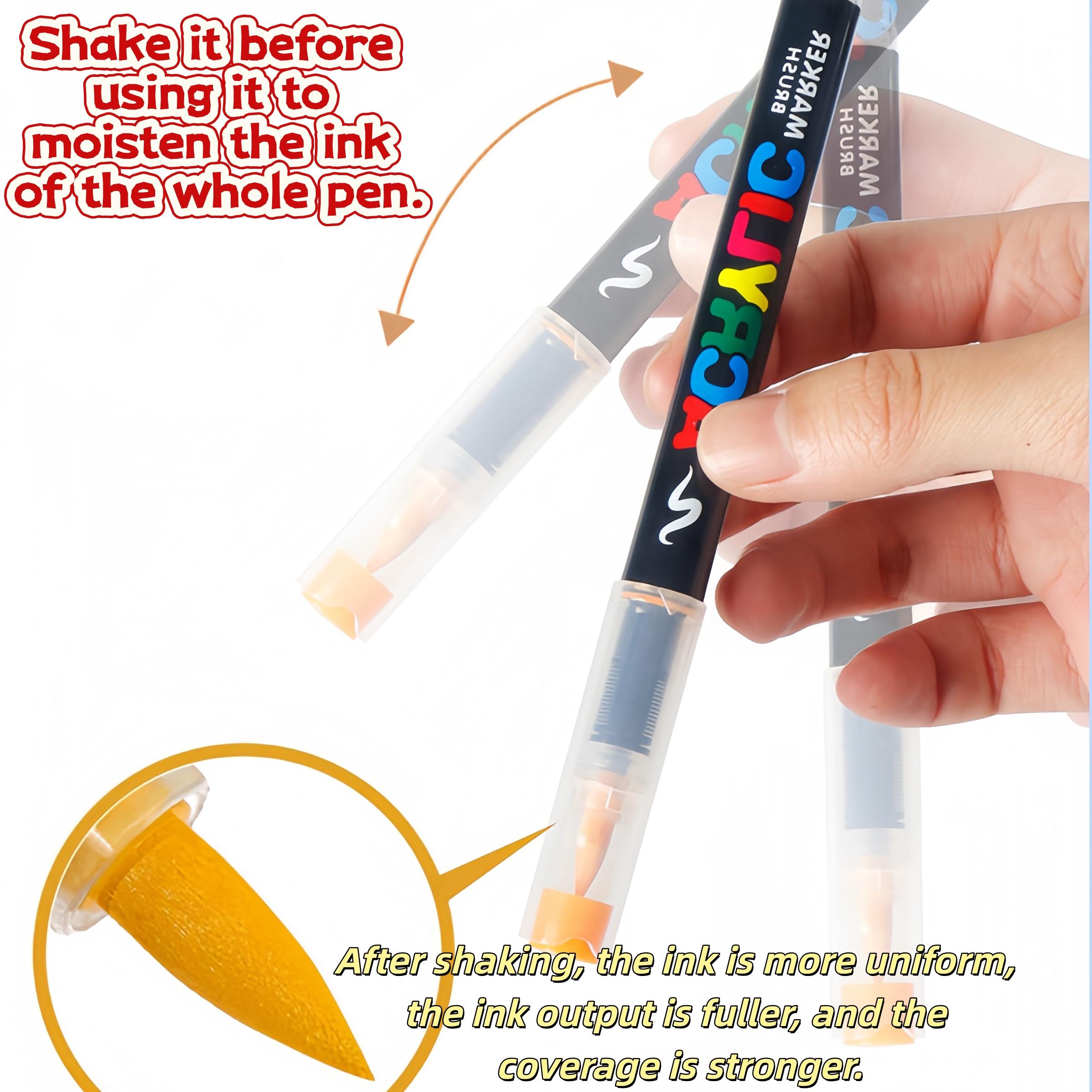 Liquid Soft Tip Acrylic Drawing Markers, 12 Colors/36 Colors/168 Colors Large Capacity, Stackable Ink Control Pens, Ideal for Art Enthusiasts and Painting