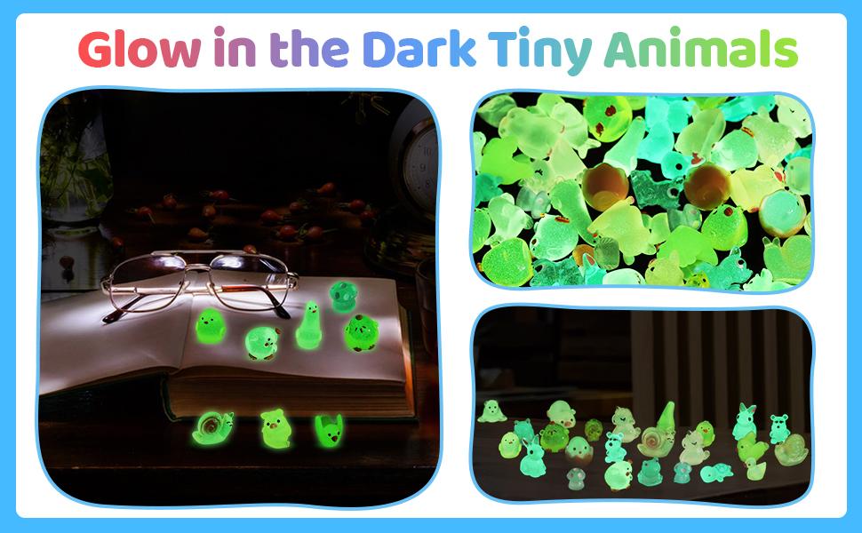 Luminous Mini Resin Animals 100 Pcs Tiny Animals Mini Ducks Tiny Frogs Dinosaurs Small Birds Little Rabbits Glow in The Dark Miniatures Fairy Accessories Luminous Mini Resin Animals 100 Pcs Tiny Animals Mini Ducks Tiny Frogs Dinosaurs Small Birds Little Rabbits Glow in The Dark Miniatures Fairy Accessories