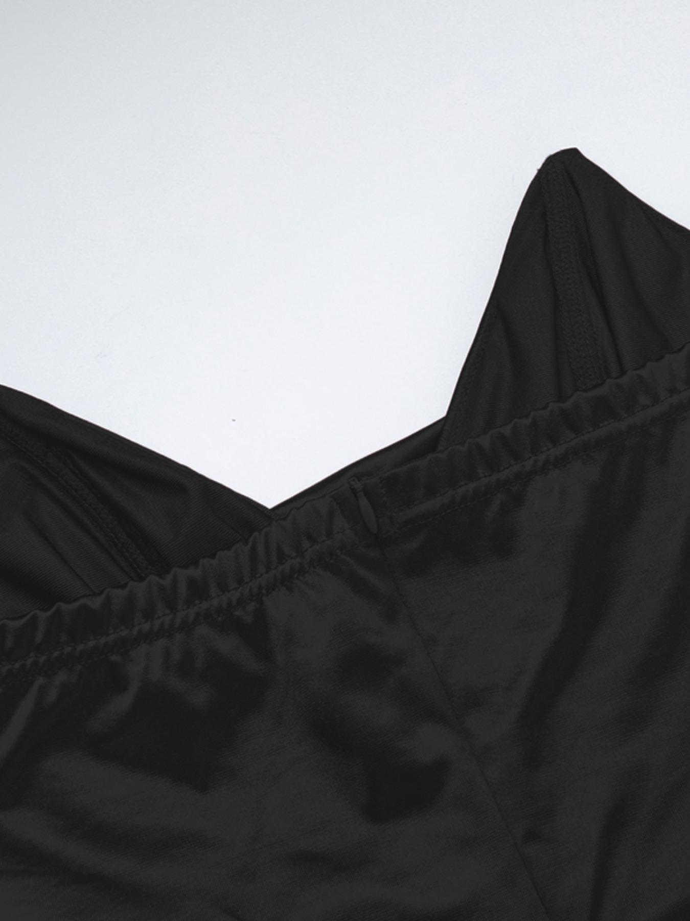 Deep V Waist Satin Split Dress, Elegant Evening Gown, Stylish Party Wear, Formal Wear, Comfortable Fit, Perfect for Special Occasions