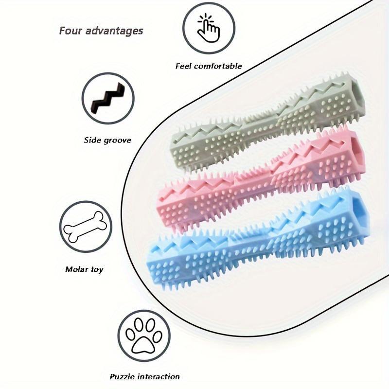 Dog Toothbrush Toy: Soft Rubber Molar Stick | Interactive Cleaning & Chewing for Small Breeds