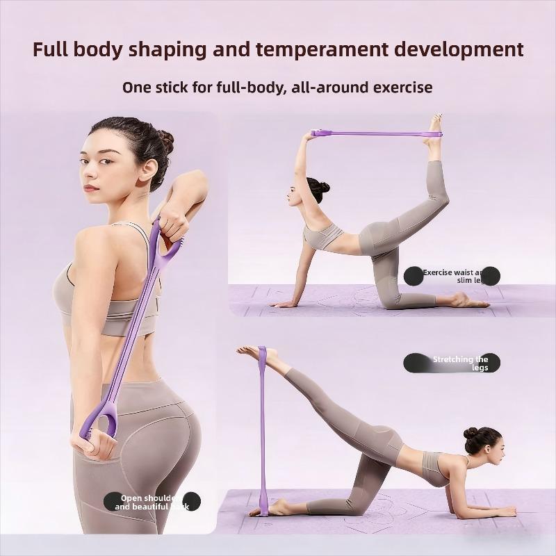 1 Pack Women's Figure 8 Resistance Bands Elastic Yoga Pull Rope Toning Tube for Back Training Chest Opening Body Shaping Home Gym Fitness Equipment