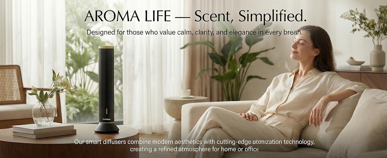 Waterless Essential Oil Diffuser – Smart App & Remote Control, 4000 Sq Ft Coverage, Quiet Aroma Diffuser for Large Room Home Hotel Office, Up to 20H Runtime, 360° Light & Time