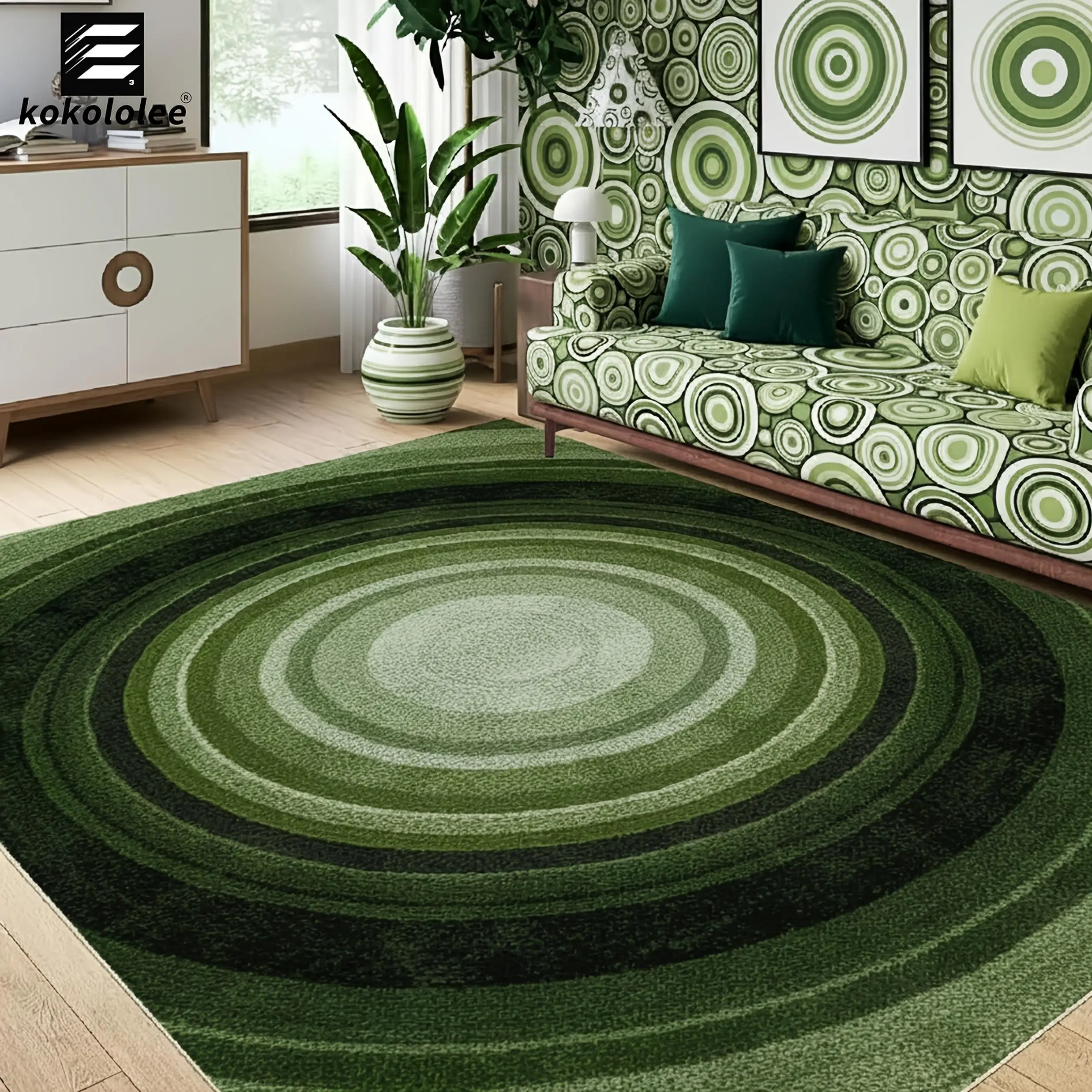 1pc Luxury Velvet Decorative Area Rug - Modern Geometric Minimalist Plaid, Crochet-Woven, Anti-Skid Backing, Machine Washable 100% Polyester Fiber, Dustproof Durable Indoor Rug for Living Room & Bedroom High-Flow Areas