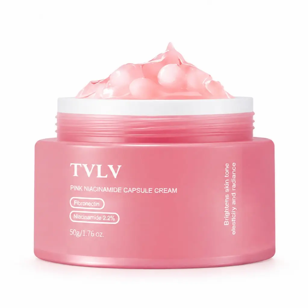 Niacinamide Gel Cream, Moisturizing Face Cream, Daily Hydrating Moisturizer, Skincare Brightening Hydrating Essence, Capsule Face Cream with Applicator Brush, Daily Moisture Nourishing