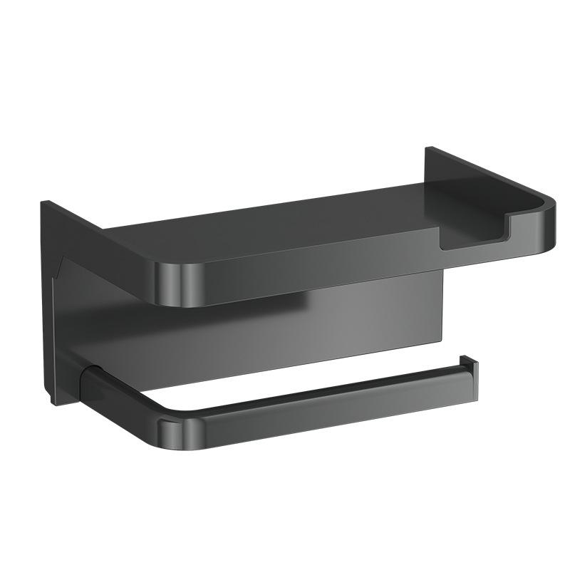 Bathroom toilet paper holder, roll tissue rack, storage shelf, draw-out tissue tube organizer for home restroom (Model: DM622)