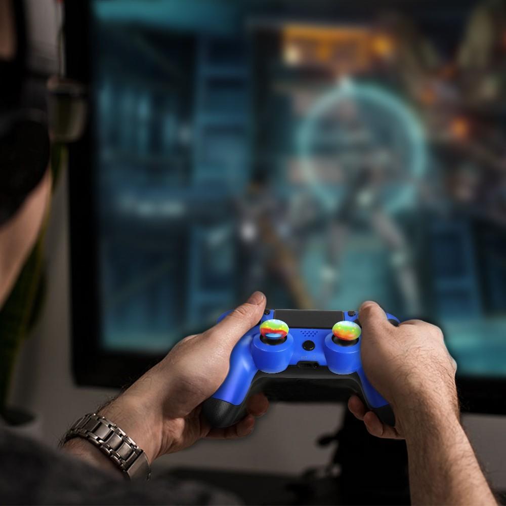 10PCS, 8-point button cap, silicone protective cap, suitable for PS4/PS5/XBOXONE/Xbox series X/S/XBOX360/PRO controller, surface bump non-slip design, dustproof and durable, rocker protection game accessories Cover Gaming Accessories