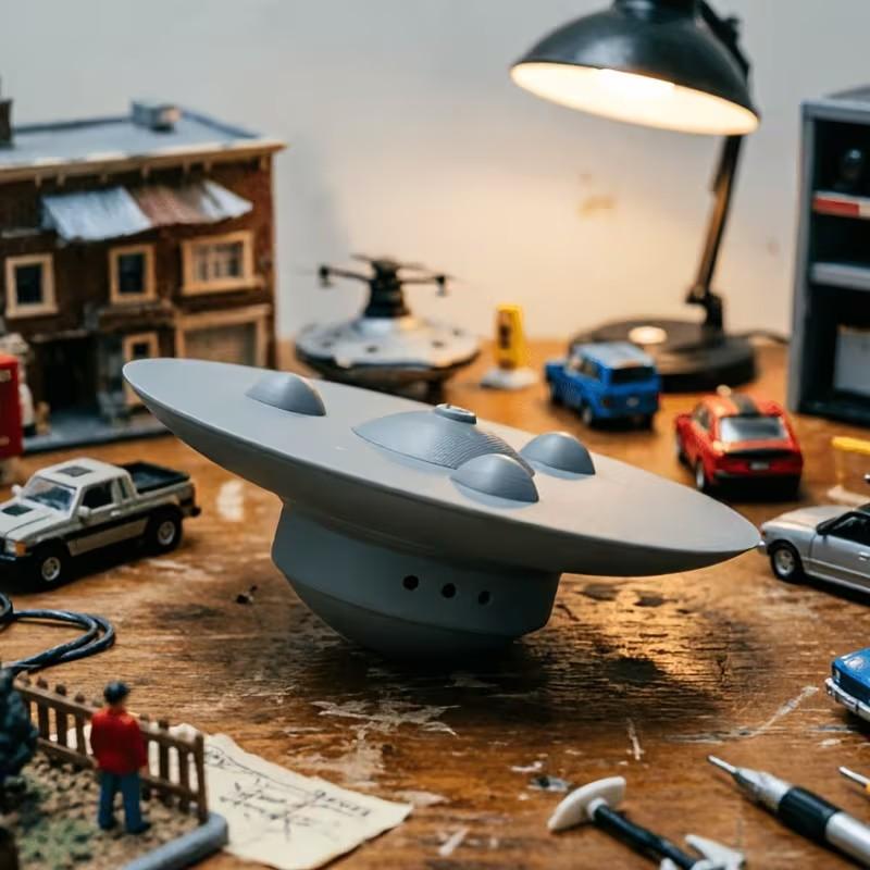 Alien Spaceship Model Display, Ufo Miniature Model, High Precision Cockpit, Essential Collection for Aviation Enthusiasts, Gift for Space Lovers