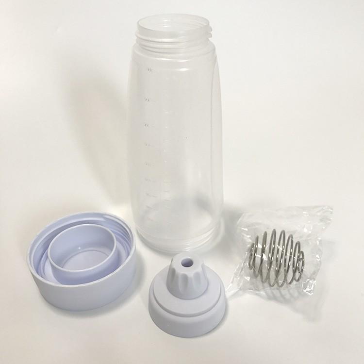 Hand-cranked waffle batter mixing bottle dispenser, cream mixing and dispensing pot with scale