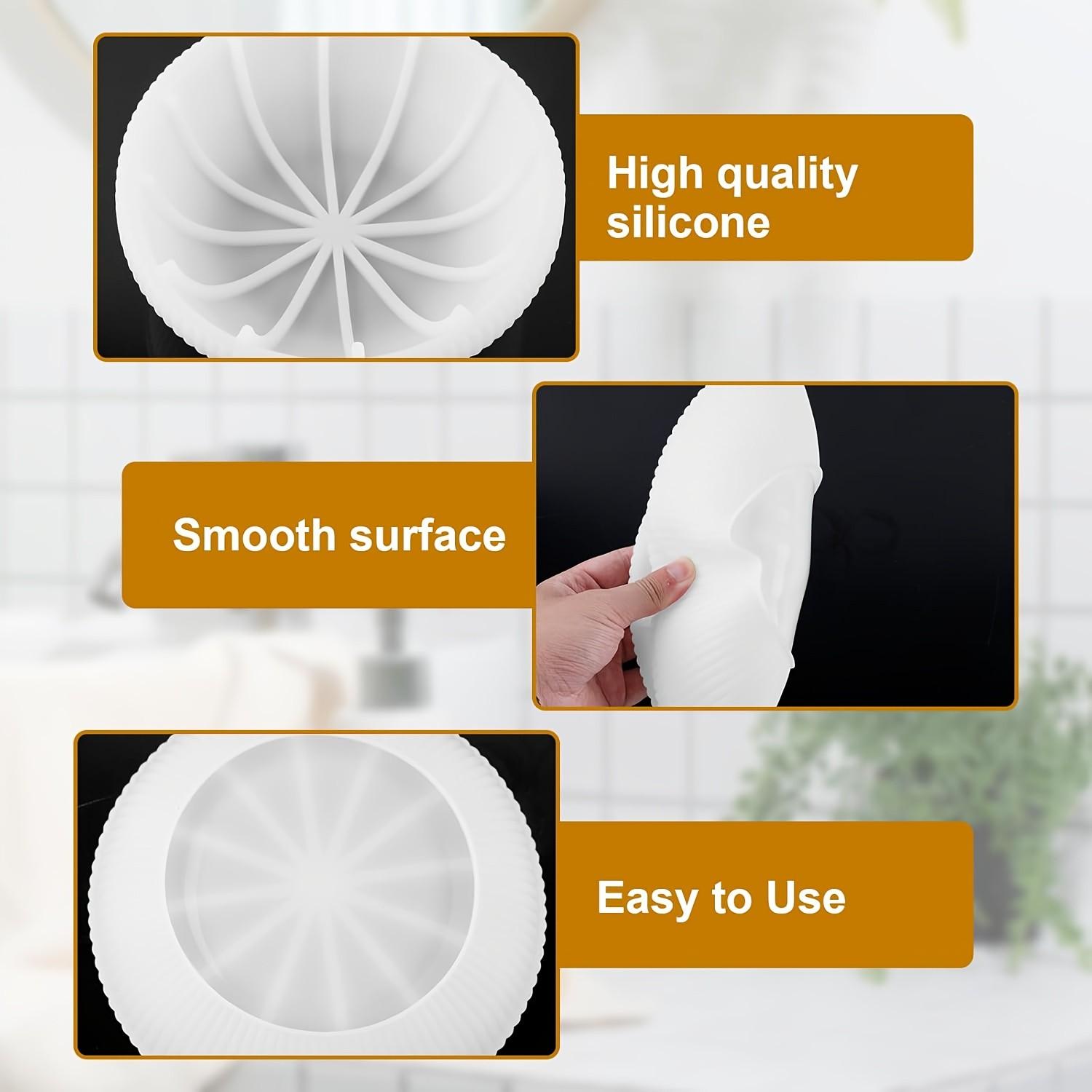 1-Piece Large Bowl Silicone Mould ,BOHO style, 20x7cm Striped Round Bowl, Resin Storage Container, DIY Craft Project