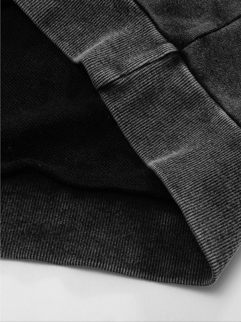 Unisex Streetwear Graphic Hoodie, New York Statue of Liberty & Gothic Symbols, Fall Winter Fitted Cotton Pullover, Casual Y2K Style