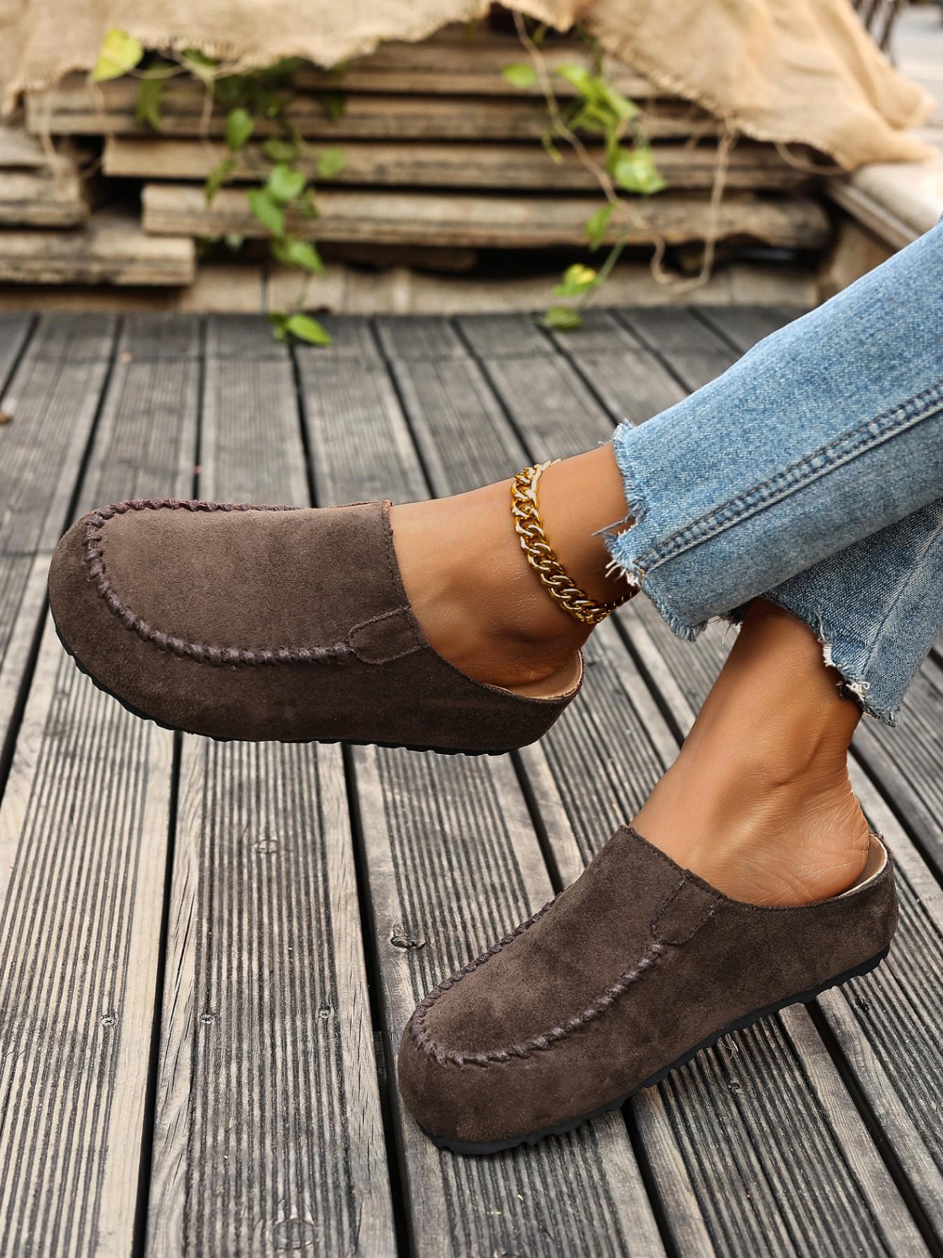 Women's Casual Suede Moccasin Slippers, Lace-Up Comfortable Lightweight Flat Shoes, Ideal for Daily Commute and Weekend Wear