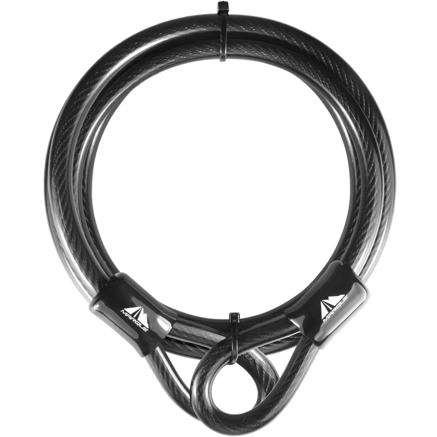 Outdoor sportsware Security Steel Cable - 3/8 inch (10 mm) Thick (4', 7', 15', 20' or 30') Vil Coated Braided Steel Cable with Double Sealed Looped Ends for U-Lock, Padlock, Disc Lock (4 FT)