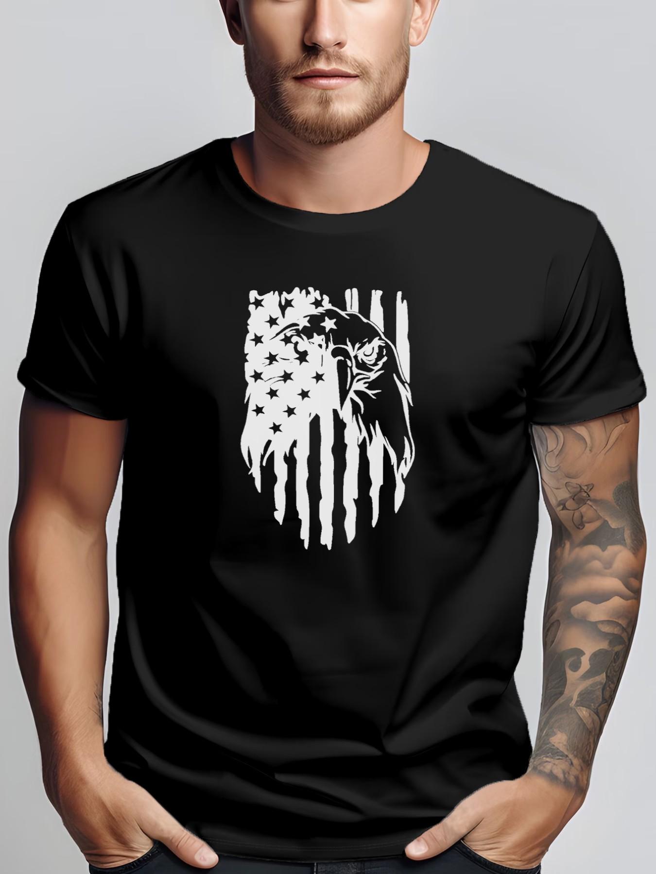 Men's Summer Micro-Stretch Comfort Round Neck Printed T-Shirt, Fashionable Trendy Wear, Best Choice for Men, Casual Stylish Tee