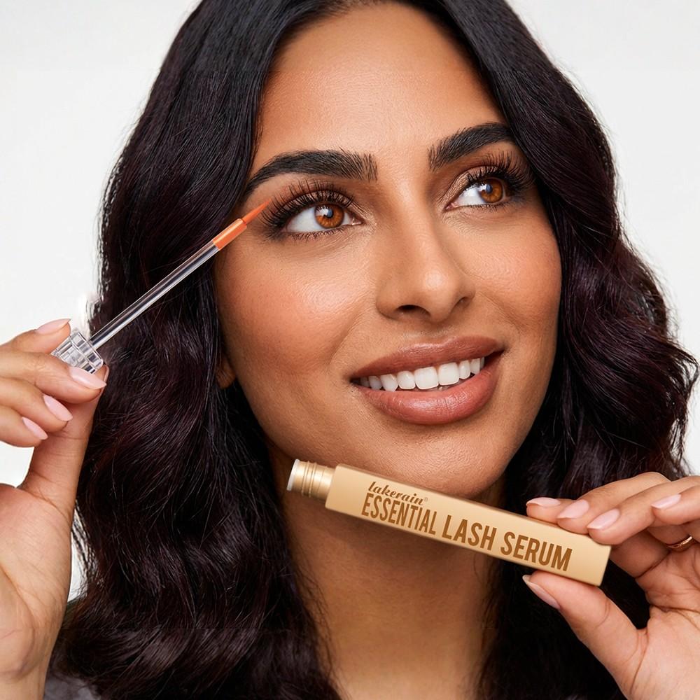 Eyelash Serum for Thicker, Lightweight Serum Strengthens Nourishes Lashes, 2 Counts Helps Longer, Fuller Looking Eyelashes, Oil-Free & Non-Greasy, Compatible with Lash Extensions, Ideal for Sparse & Fragile Lashes