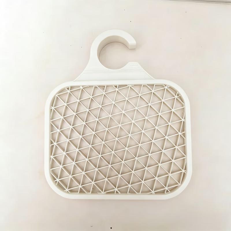 Sink Organizer Drain Rack - Multi-functional Plastic Storage Rack, Fits 28MM Faucet, Holds Sponges, Soap Brushes and Dish Cloths, Easy to Clean, Kitchen Accessory