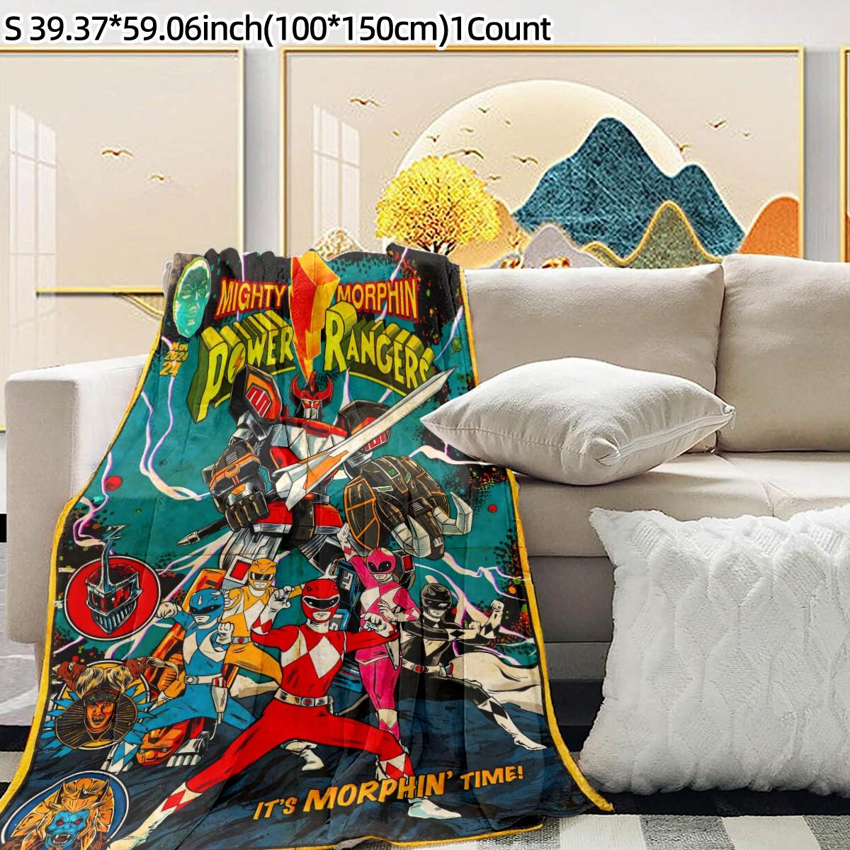 Transformers Theme Lightweight Flannel Blanket, Classic Warrior Roles & Mecha Elements, Soft Warm Skin-Friendly, Multi-Purpose Cover for Sofa Bed Office Camping