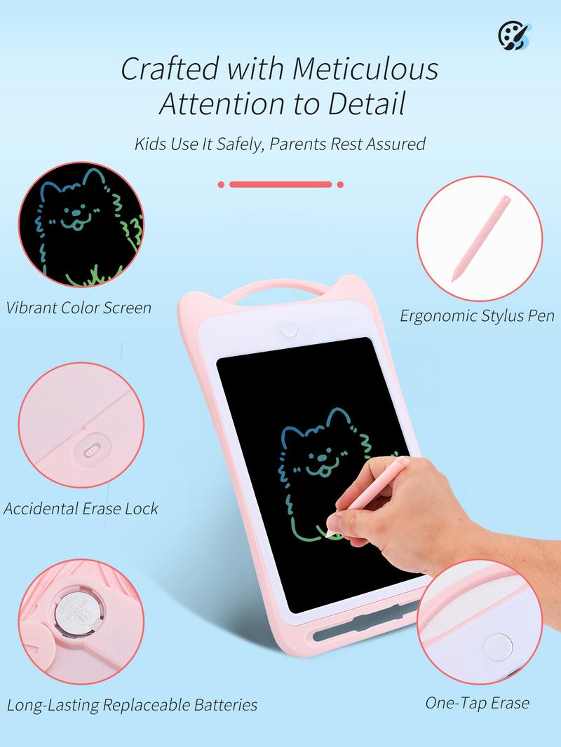 Cartoon Multi-Purpose Erase Board, Math Calculation Practice, LCD Writing Tablet, Kids Travel Game Activity, Reusable Dust-Free Inkless One-Click Erase