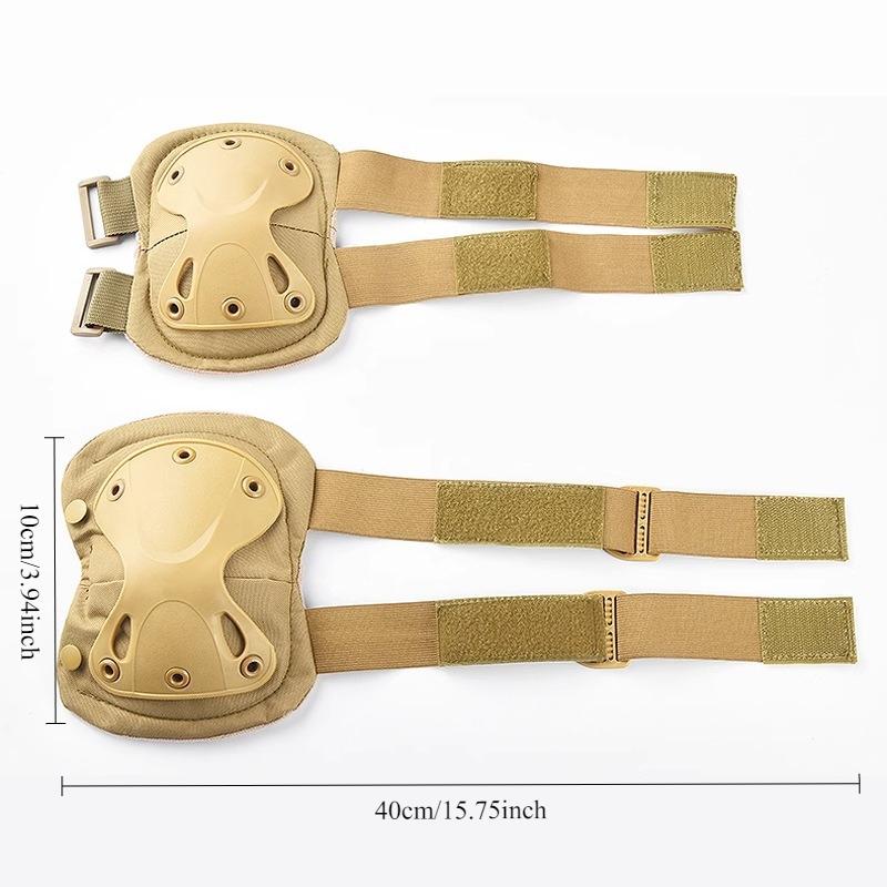 Tactical Knee and Elbow Pad Set, Outdoor Men's Military Style, Kneeling and Crawling Training Equipment, Riding Protective Gear, Four-piece Set