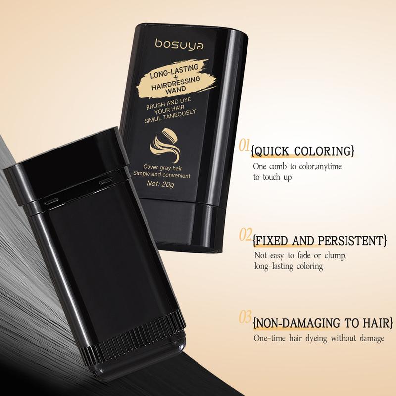 Bosuya Hair Dye Stick Comb - Waterproof & Sweatproof - Easy to Color - Portable - Fast Replenishment - Color Does Not Fall Out - Root Touch Up - Root Cover Up - Haircare #01 Black Bosuya Hair Dye Stick Comb - Waterproof & Sweatproof - Easy to Color - Portable - Fast Replenishment - Color Does Not Fall Out - Root Touch Up - Root Cover Up - Haircare #01 Black