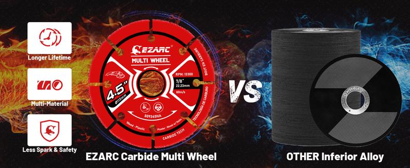 EZARC Universal Carbide Cutting Disc For Wood, Wood With Nails, Laminate, Plastic Power Tool Tool Accessories, FathersDayGift