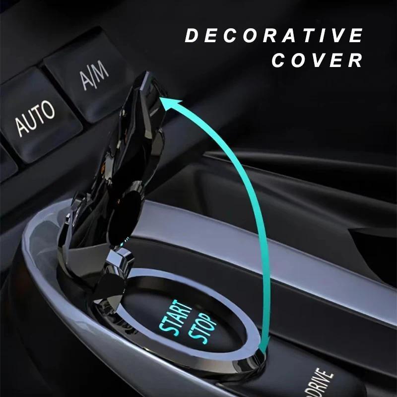 Car One-Click Start Button Skin Interior Decoration for Nismo Nissan Juke Tiida Teana GTR 350Z 370Z 240SX Fairlady Skyline