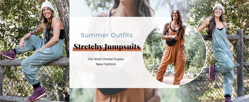 Molitree Women's Causal Jumpsuits V Neck Sleeveless Harem Overalls Stretchy Adjustable Strap Romper with Pockets Molitree Women's Causal Jumpsuits V Neck Sleeveless Harem Overalls Stretchy Adjustable Strap Romper with Pockets