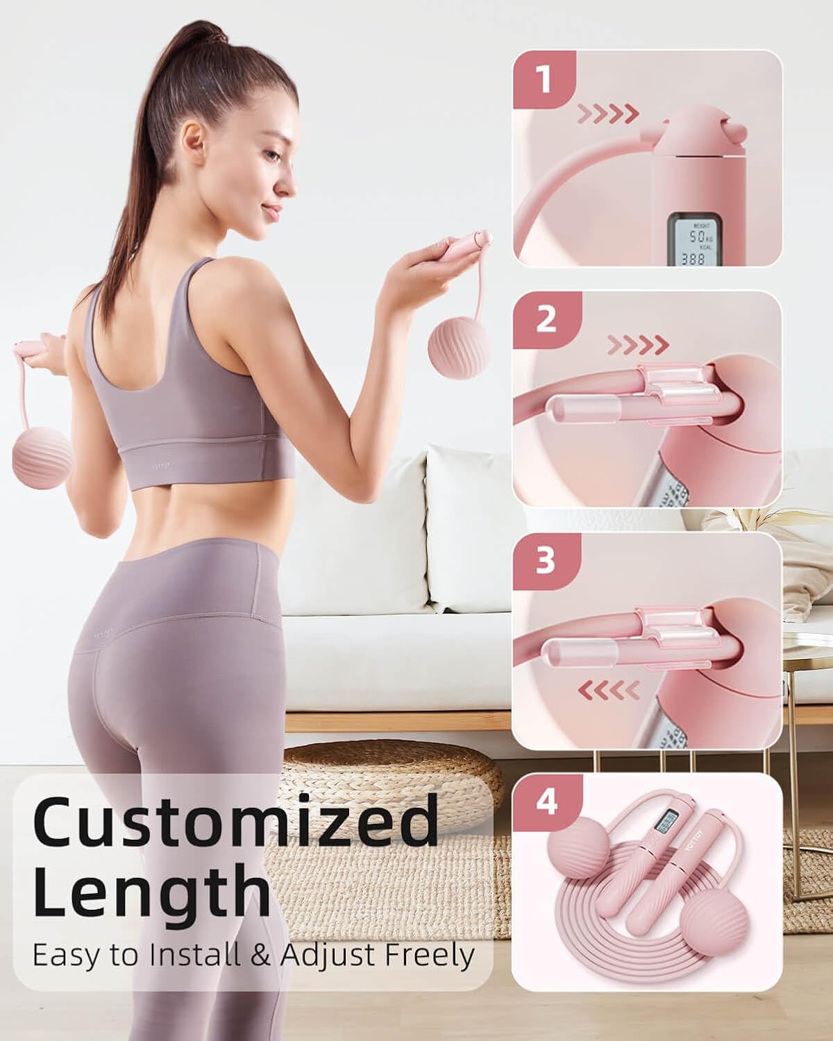 Cordless Jump Rope with - Ropeless Jump Rope 2 In 1 with Large Cordless Ball-Weighted Jump Rope for Women men Kids Outdoor Speed Boxing Crossfit Workout Exercise Cardio with LCD Display Adjustable calorie counter Cordless Jump Rope with - Ropeless Jump Rope 2 In 1 with Large Cordless Ball-Weighted Jump Rope for Women men Kids Outdoor Speed Boxing Crossfit Workout Exercise Cardio with LCD Display Adjustable calorie counter