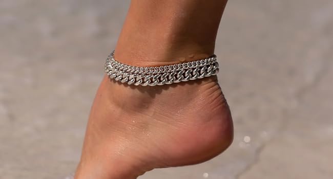 Tewiky Ankle Bracelets For Women Waterproof Chunky Cuban Link Chain Ankle Bracelet Trendy Large Layer Anklet Set Jewelry Gift Versatile Accessory Tewiky Ankle Bracelets For Women Waterproof Chunky Cuban Link Chain Ankle Bracelet Trendy Large Layer Anklet Set Jewelry Gift Versatile Accessory