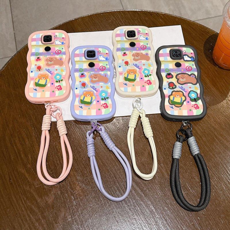 1 Piece Cute Party Suitable For Redmi Note 9 Flexible Anti-Scratch And Lanyard Note 9 Edition Phone Case Cover Ideal For Meeting