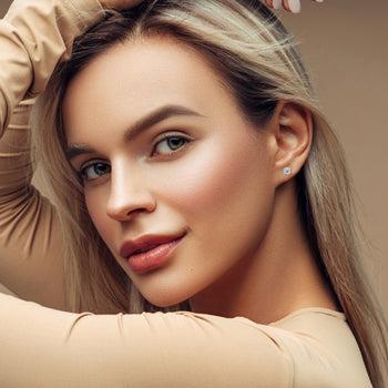 【#EE203】UCCIYO D VVS Synthetic Moissanite Square Stud Earrings 925 Sterling Silver Women Wedding Jewelry Elegant Jewelry Birthday Gift