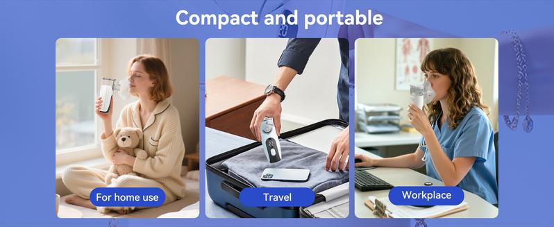 2-in-1 Misty Nebulizer, Portable Nebulizer & Eye Moisturizer with LED Interface, Auto - Cleaning, Handheld for All Ages Mesh Nebulizer, Portable Nebulizer Handheld Nebulizer for Adults Kids 2-in-1 Misty Nebulizer, Portable Nebulizer & Eye Moisturizer with LED Interface, Auto - Cleaning, Handheld for All Ages Mesh Nebulizer, Portable Nebulizer Handheld Nebulizer for Adults Kids