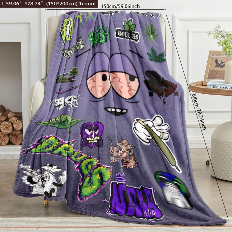 South Park Towelie Flannel Blanket, Soft Blankets, Soft Warm Cozy Throw for Sofa Bedroom Travel Camping Office Nap, Gift Idea