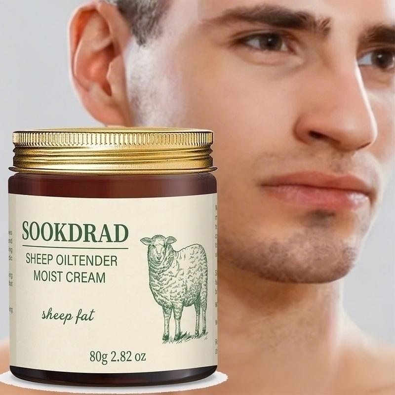 Lamb Oil Moisturizing Cream, Contains Lamb Fat Essence, Soothes Dry Skin, Suitable for All Body, Gentle Formula, 80g, Daily Care