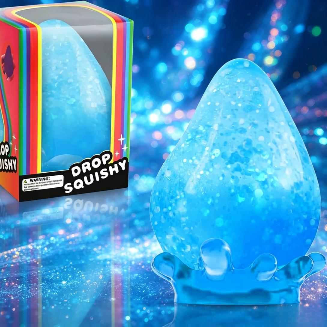 Creative Stress Relief Squishy Toy, Dream Drop Dumpling Design, Cute Water Droplet Shape, Unisex Model Mtl25061208720r, No Battery Required