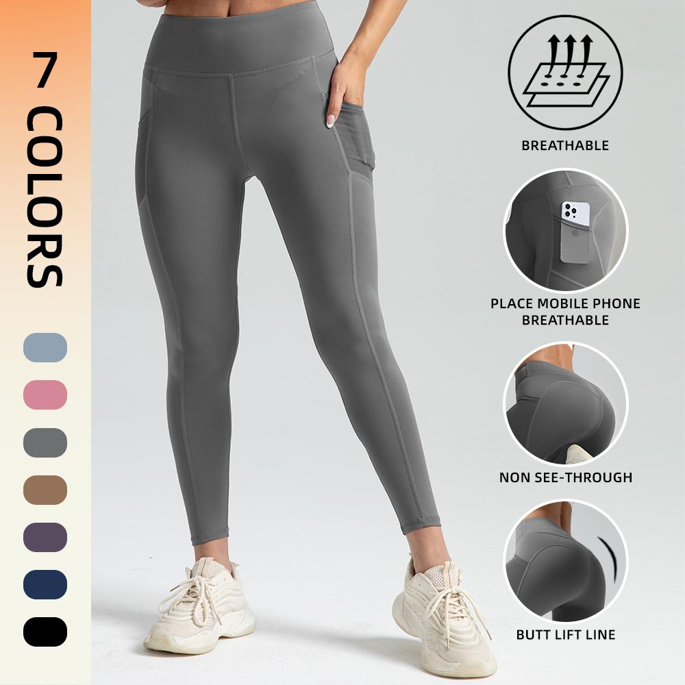 Women's High Waist Solid Side Pocket Shaping Training Leggings.,Air-Butter 3.0 Fabric,Tummy Control,High Stretch UltraSculpt Leggings,  Butt Lifting Yoga Legging,Spring Outfits 2025